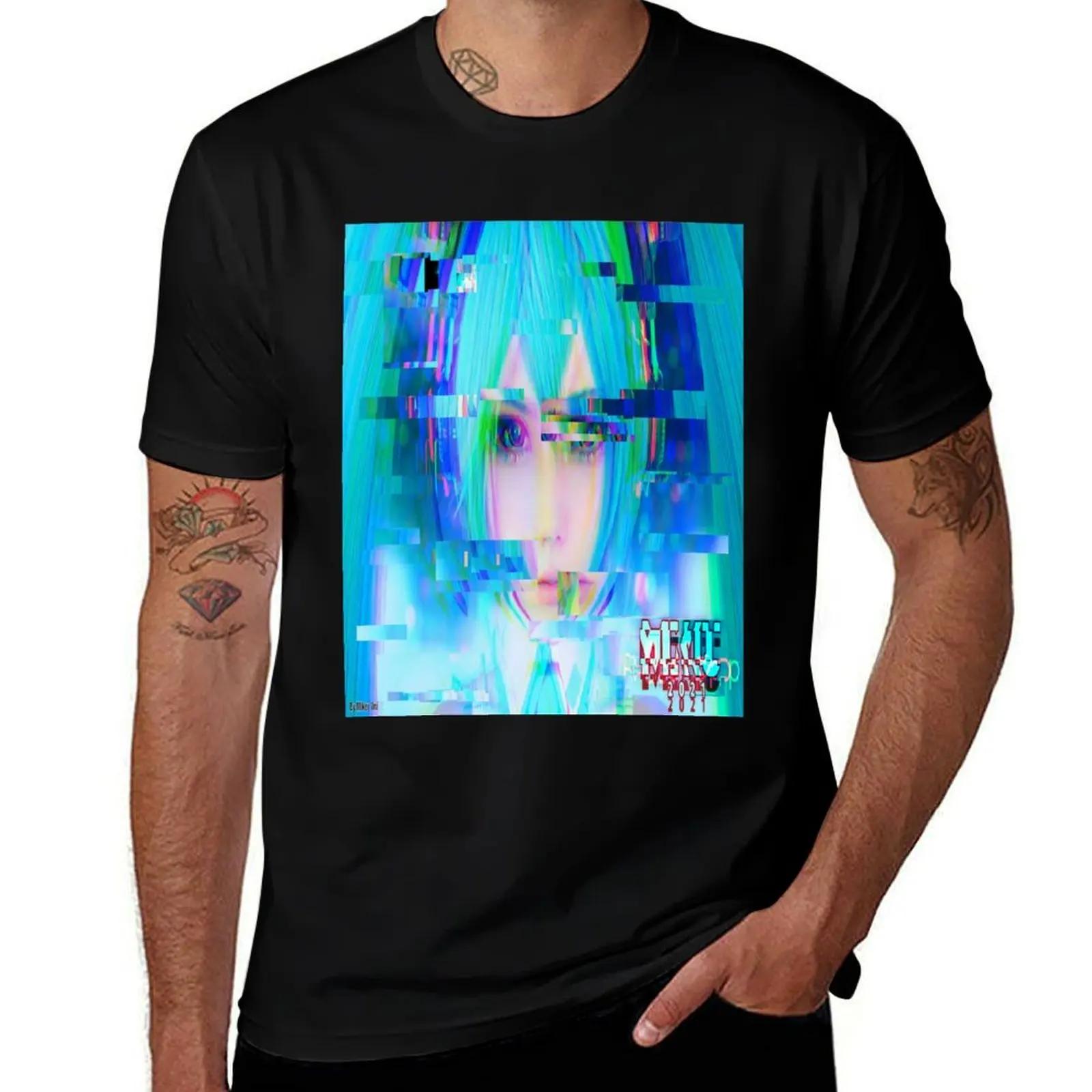 

for heavy t t man cotton for man shirts Vaporware man t Miku shirt T-Shirt funny shirt cotton