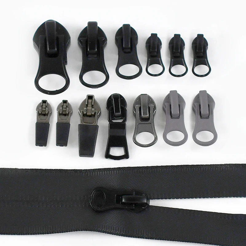 

20Pcs Meetee 3#5#8#10# Reverse Nylon Ziper Pull Tent Jacket Waterproof Zips Slider Clothes Bags Zip Head DIY Sewing Supplies