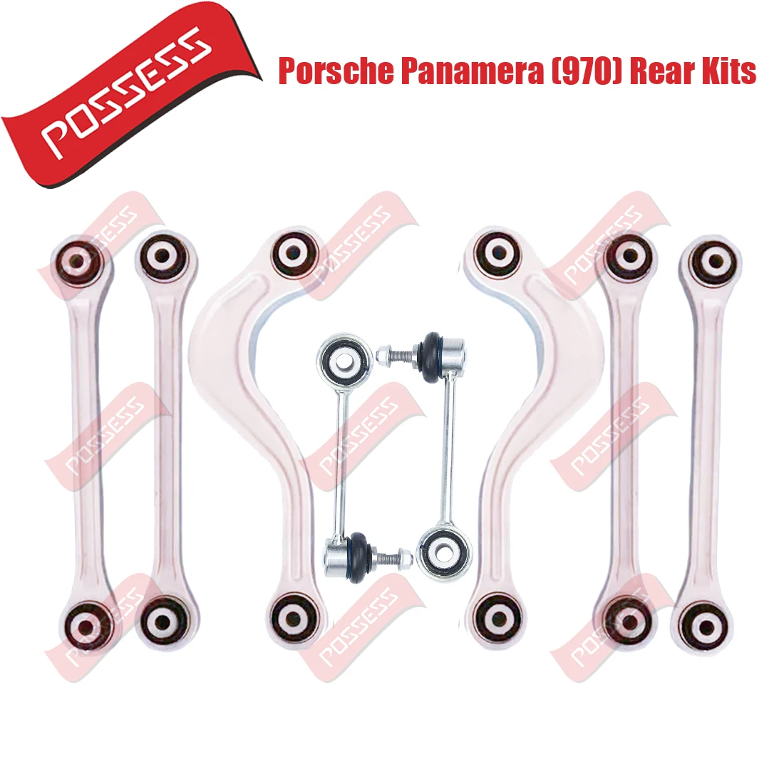12 or 8 Pcs Rear Suspension Control Arm Stabilizer Link Kits For Porsche Panamera 970 3.0 D 4.8 4S Turbo 2009-2016 97033104300