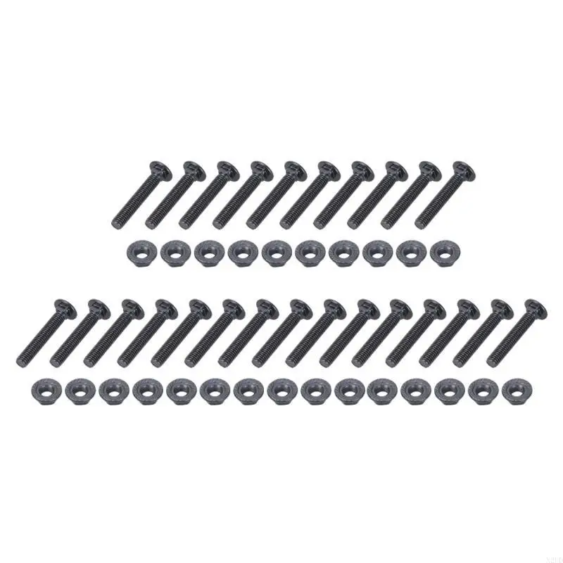 

25Pieces M8x60mm Stainless Steel Carriages Bolts and Nut for Indoor Use N2UD