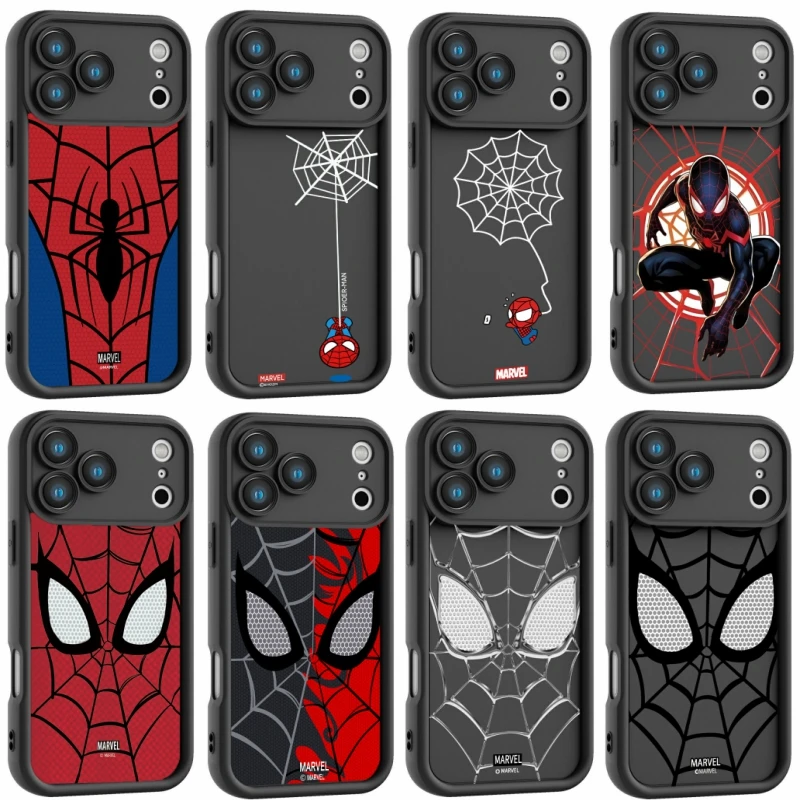 Hülle für iPhone 17 14 15 16 Pro Max Plus 16E 12 13 Mini 17 Air Cool Print Marvel Spider Man Eyes Silikon Niedliche Schutzhülle