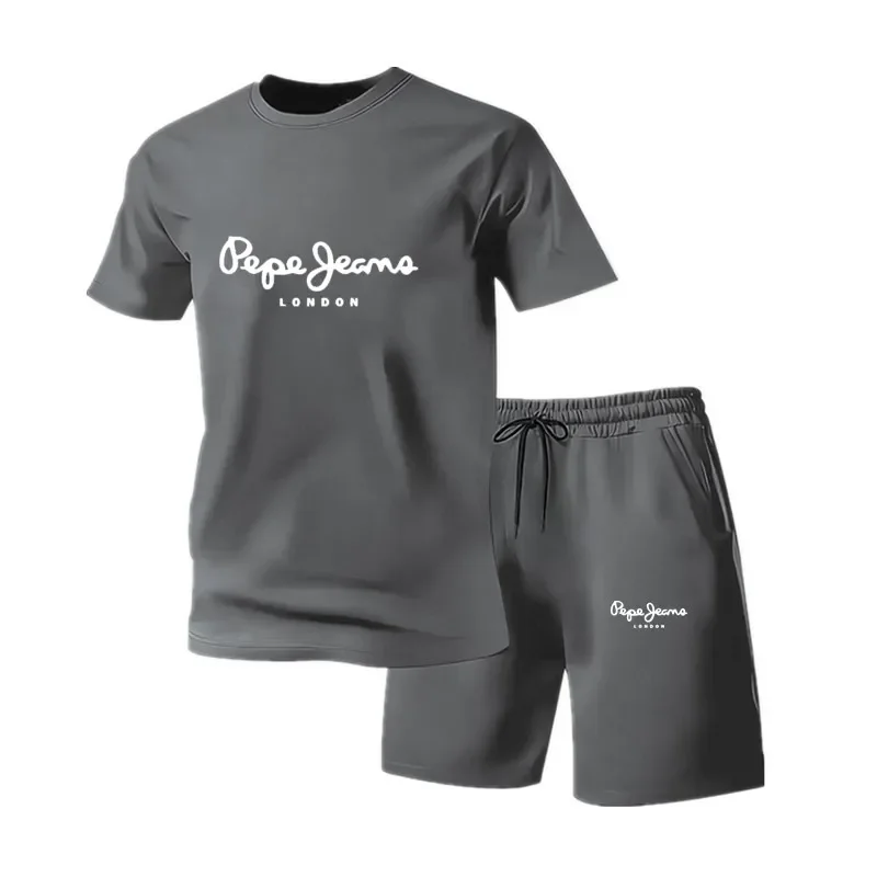 Herren Sport-Set: T-Shirt & Shorts, atmungsaktiv - close-up view