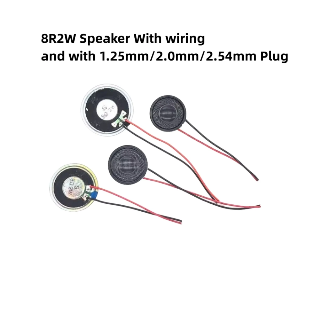 

8R2W 8Ω Ohm 2Watt Diameter 28/30/36/40mm Speaker With 1.25mm/2.0mm/2.54mm Plug Terminal Cord Fot Toy/Audio/Mini Amplifier/DIY