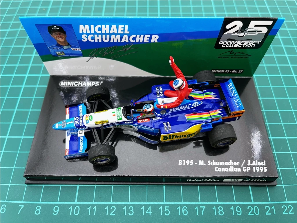 Minichamps 1:43 F1 B195 Schumacher Alesi 1995 Canada Simulation Limited Edition Resin Metal Static Car Model Toy Gift