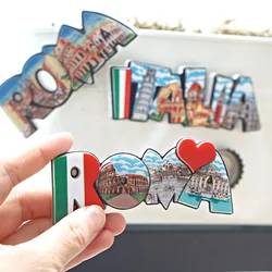 1 pz, adesivi frigo italia, magneti frigo roma, souvenir di viaggio, decorazioni colorate per la cucina di casa, regali di festa