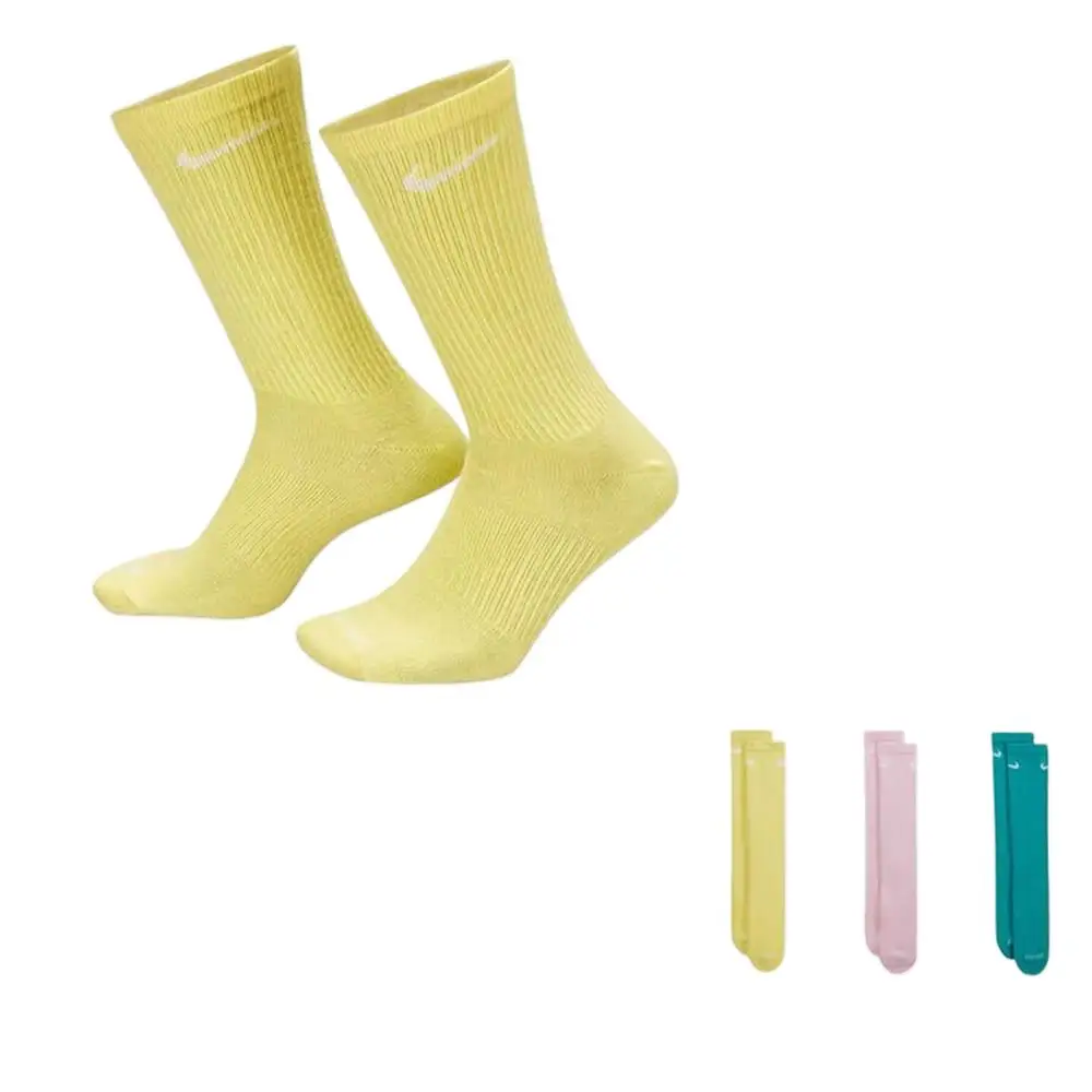 

Nike Socks: Macaron Rainbow Cotton Sports & Fashion Versatile Yoga Socks—Soft and Comfortable, 3-Pack in Three Colors DC7537-901