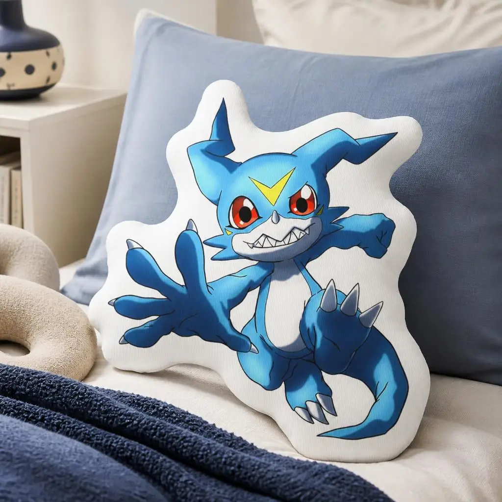 Digimon Audacity Veemon Funny Pillow Cushion Irregular Stuffed Throw Pillow Home Decor Gift Sofa Bed