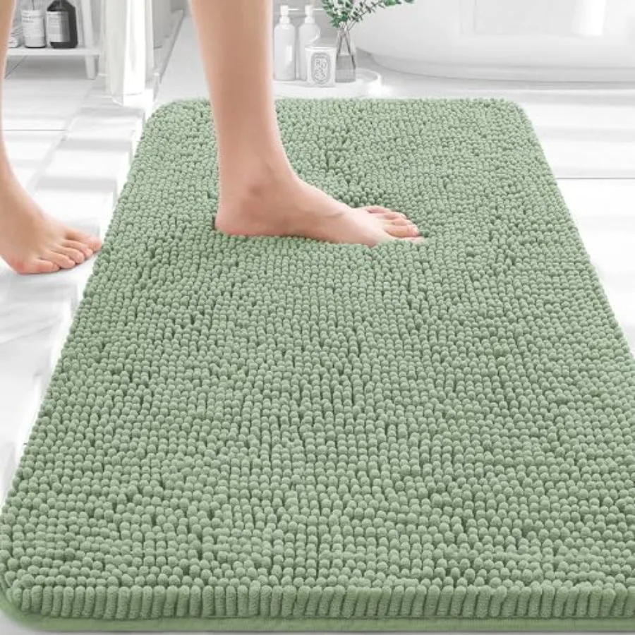 

Коврики для ванной 36x24 дюймов, очень мягкие, впитывающие, из синели, с резиновой основой, быстросохнущие, машинная стирка, для ванной комнаты