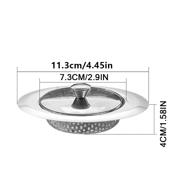 Colador de fregadero de silicona, paquete de 2, filtro de drenaje plegable para cocina y baño, recogedor de residuos de alimentos para el cabello, cubierta de drenaje Universal de 12cm