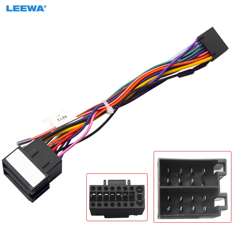 

LEEWA автомобильный аудио 16-контактный жгут проводов, кабель для Emgrand X7/EX7/GX7, стереоустановочный проводной адаптер # CA7506