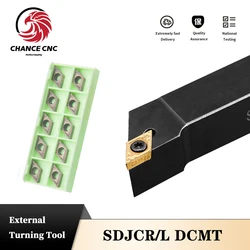 SDJCR1212H07 SDJCR1616H07 SDJCR2020K07 External Turning Tool Holder   DCMT07 Carbide Inserts Lathe Bar Cutting Tools Set