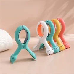 Cartoon Big Clip Cat Shape Fixed Towel Durable Non-slip Rubber Pad Fastening Non-slip Laundry Storage Clothespin White Reusable