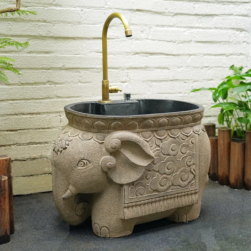 

Креативный открытый сад, балкон, умывальник, двор, открытый имитация камня, новая бытовая раковина