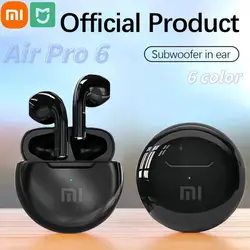 Xiaomi-Mijia air pro 6ヘッドセット,Bluetoothワイヤレスヘッドセット,マイク付きインイヤーヘッドセット,オリジナルのスポーツヘッドセット