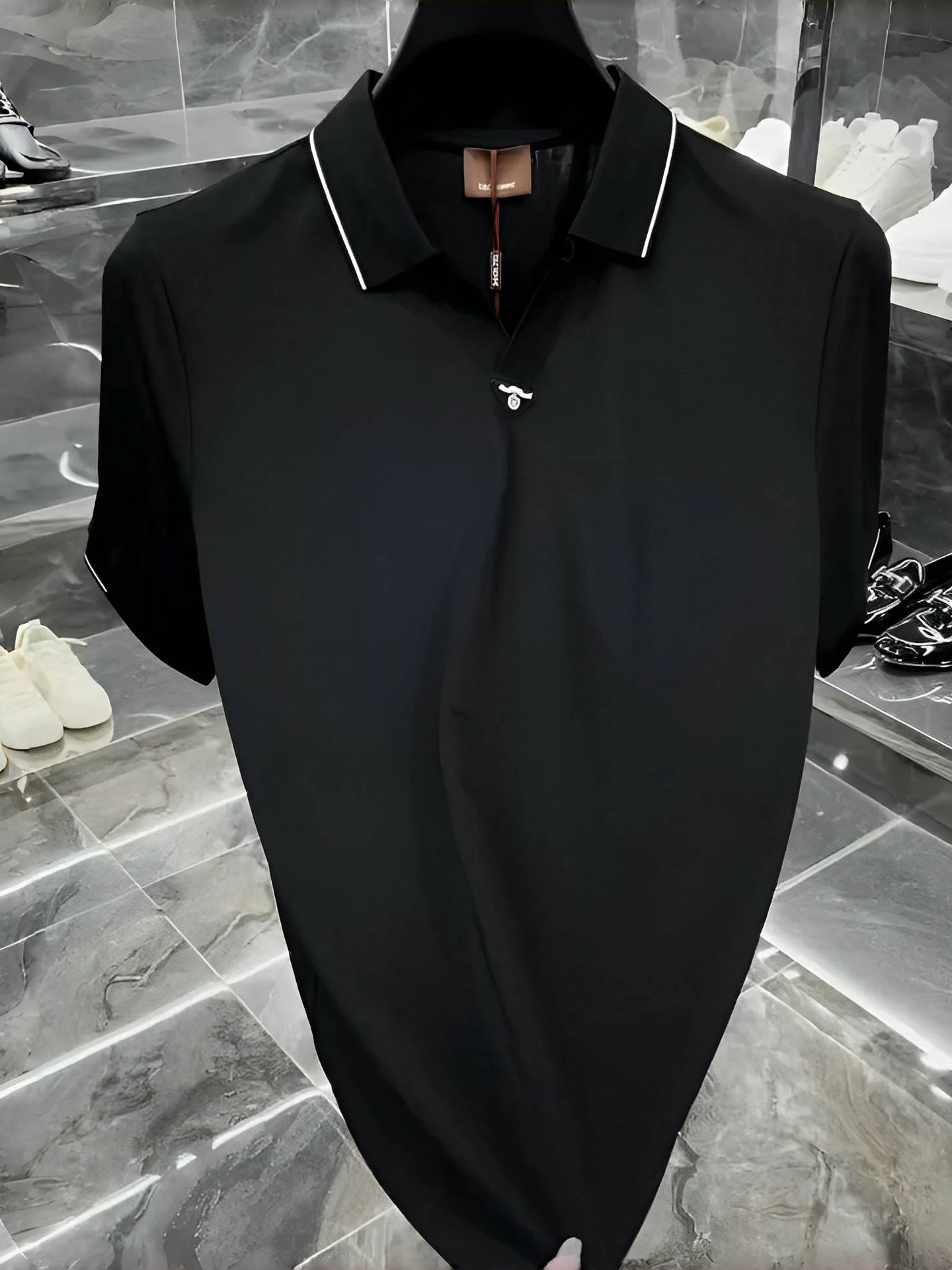 

Модная повседневная мужская рубашка с коротким рукавом, приталенного кроя, в деловом стиле, с простым дизайном, осенняя новинка.