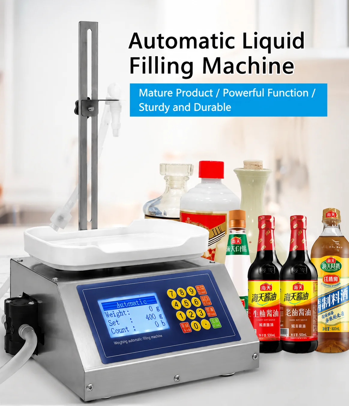 HAIZHOU SELECT CSY-3200 CNC Diaphragm Pump Liquid Filling Machine Precise And Smart Suitable For Juice Alcohol 10-3000g view 2