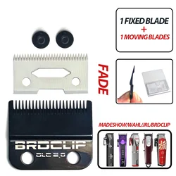 BRDCLIP-Cabeça Substituição Profissional, Aço 440C, Diamond Like Coating, Ceramic Cabelo Clipper Lâmina, recarregável