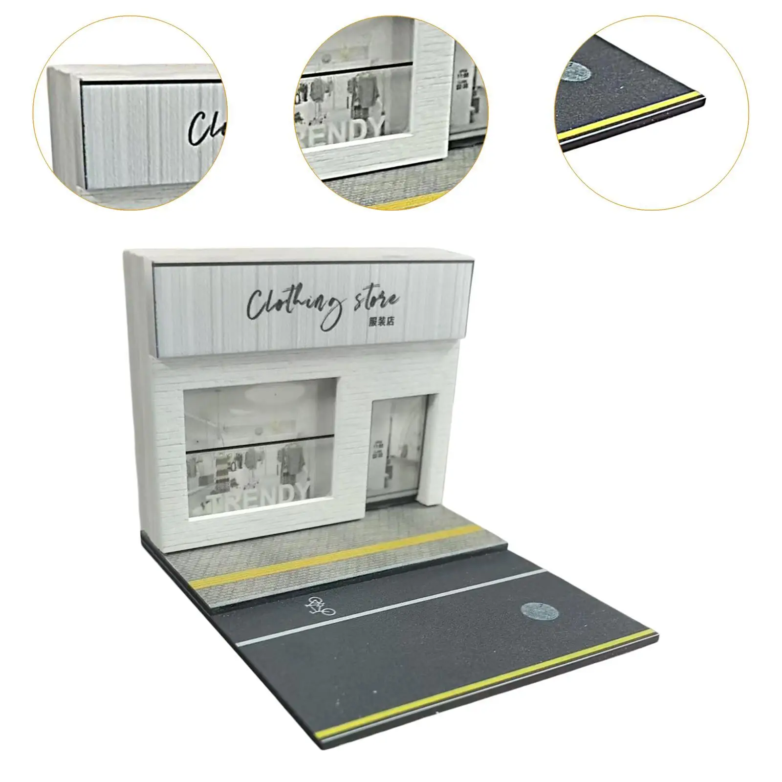 1/64 Scenery Diorama Parking Lot Diorama Garage Decoration Storage Display Case Diorama Scenery Display Miniature Street Scenery