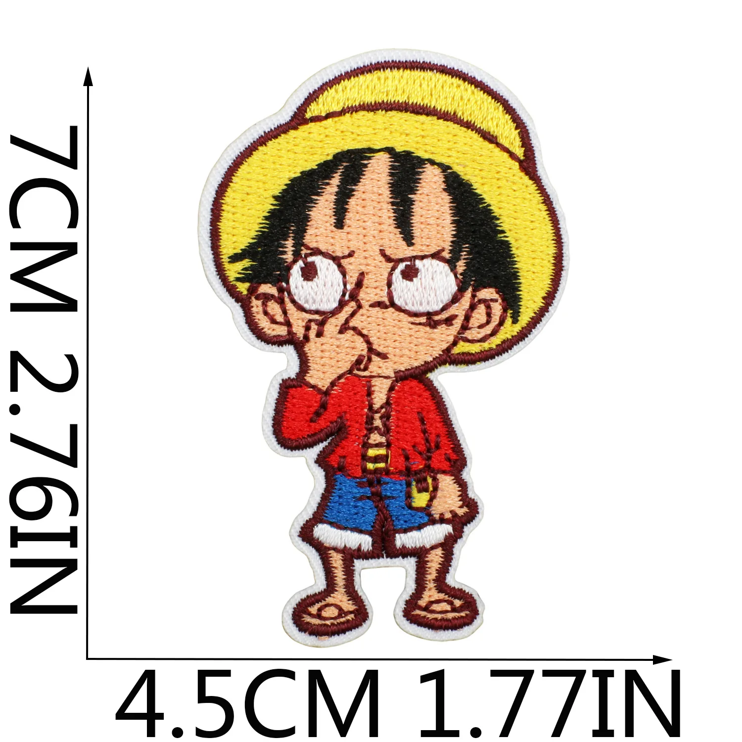 Neue One Piece Stickerei-Aufnäher Kawaii Anime-Figur Luffy für Kleidung Aufkleber für Jacke Cartoon-Dekor Hosen Tasche Kleidung Patch – Detail 11