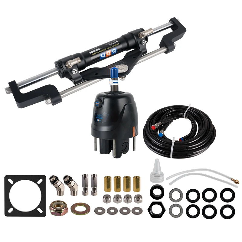 2026 Hot Selling Marine Hydraulic Steering System Outboard Boat Hydraulic Steering Kit for 90HP 150HP 300HP Fishing Boat Yacht