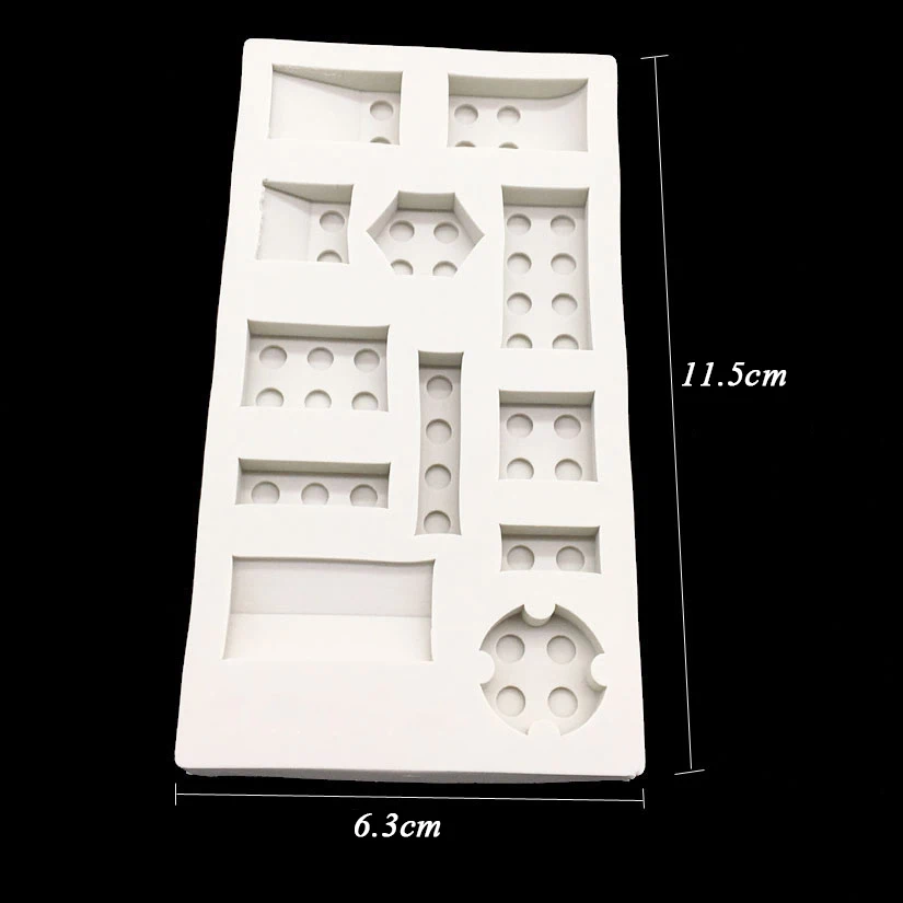 Building Block stampo da forno per torta in Silicone Sugarcraft cioccolato Cupcake strumenti in resina strumenti per decorare fondente