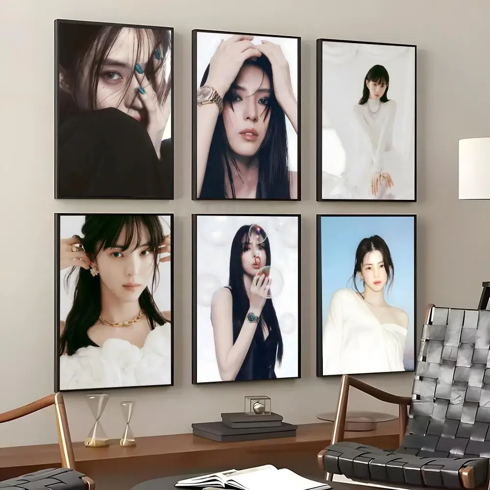 Actor Han So-hee Poster Self-Adhesive Waterproof Wall Stickers, Coffee Bar Home Wall Decor