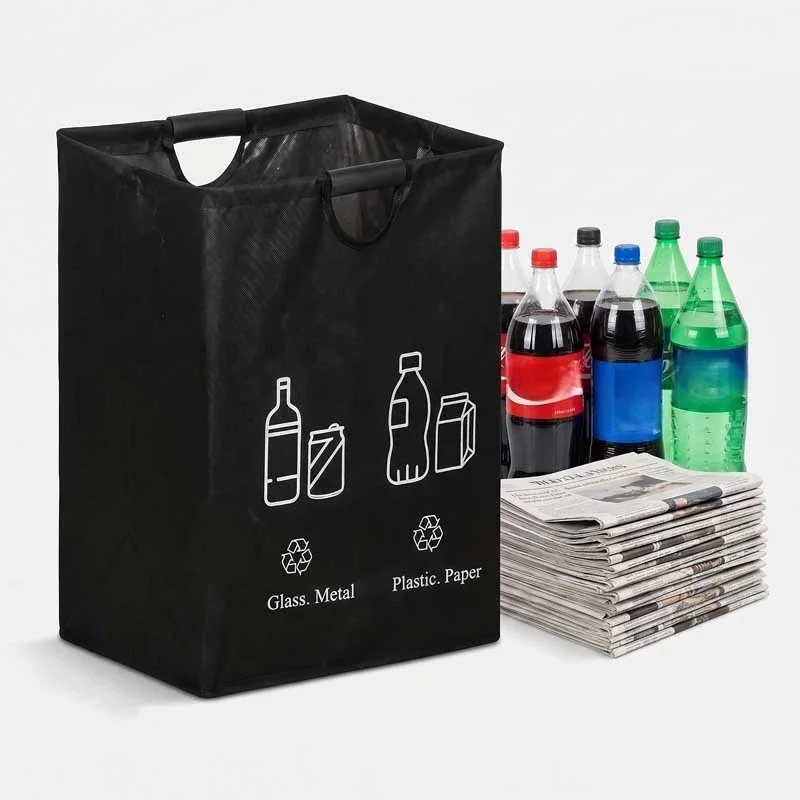 60L Household Storage Basket Large Bottle Sundries Storage Box Kitchen Garbage Classification Basket Dirty Clothes Organizer