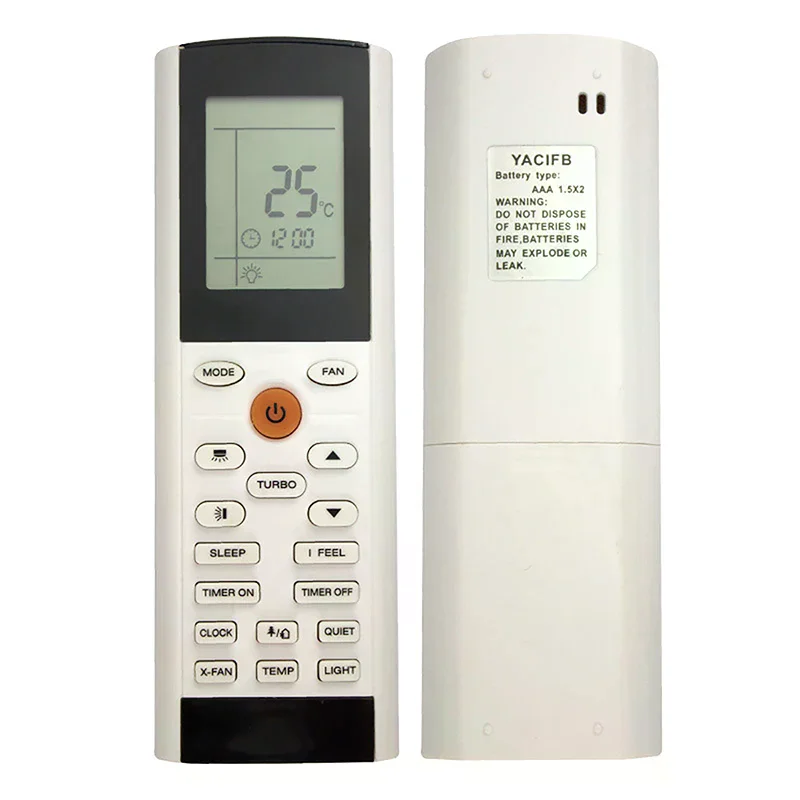Universal Air Conditioner Remote Control YACIFB Compatible with Gree ELECTROLUX MSHV25D1S - Replacement Remote Controller