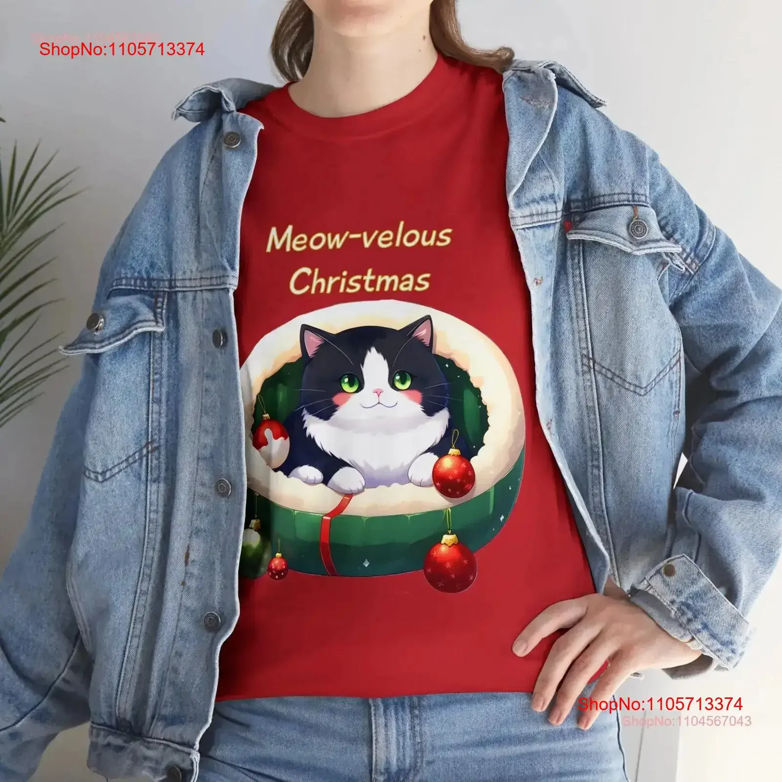 Meow velous Chirstmas T Shirt Black And White Beautiful Tuxedo Cat Christmas Catful Petful That Go Hard vintage Washed Soft