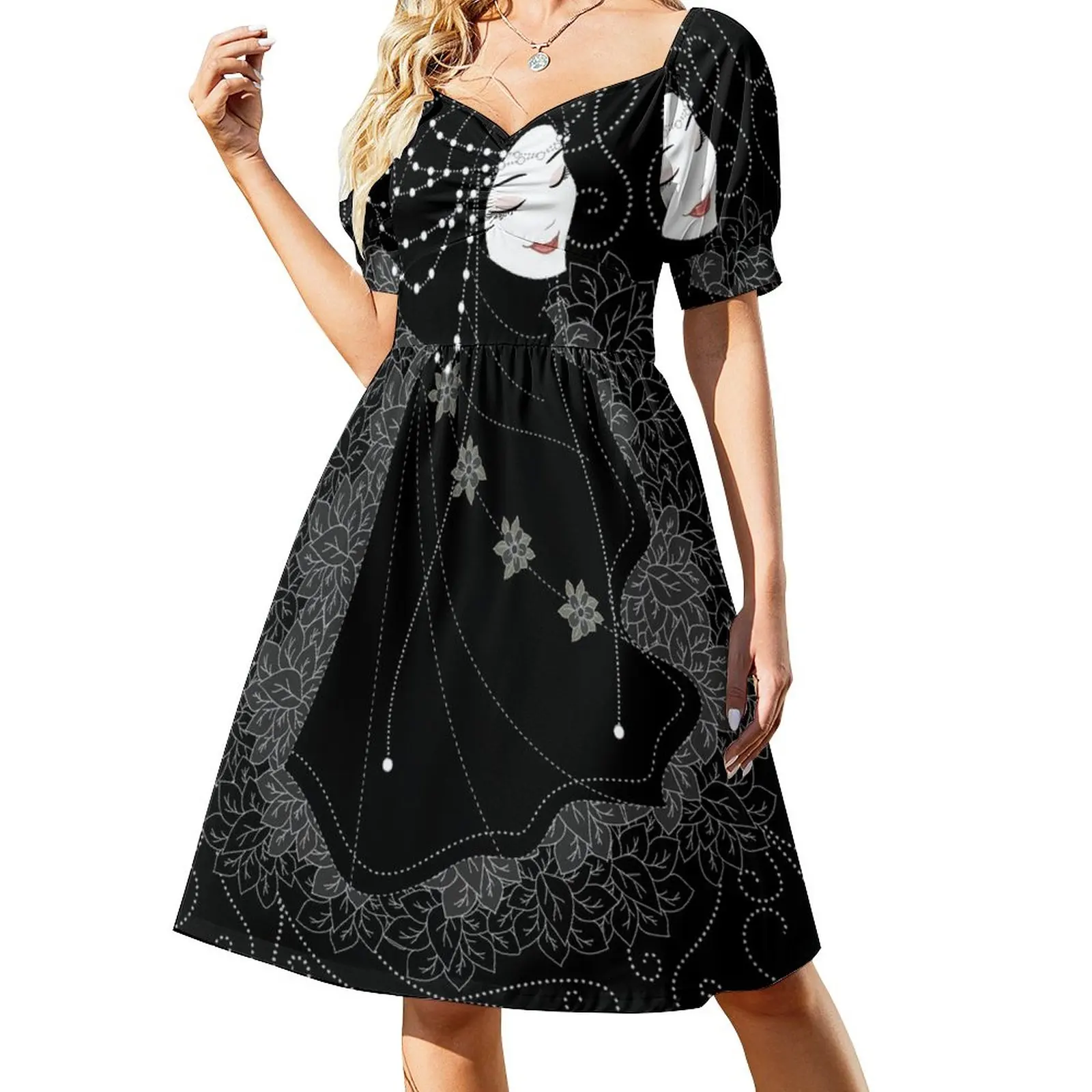 

Lady in Black Sleeveless Dress Long dress women's evening dresses 2024