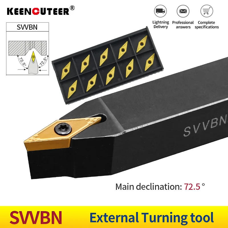 SVVBN1212H11 SVVBN1616H11 SVVBN2525M16 외부 선삭 공구 홀더 VBMT 초경 인서트 가공 커터 CNC 선반 공구 홀더