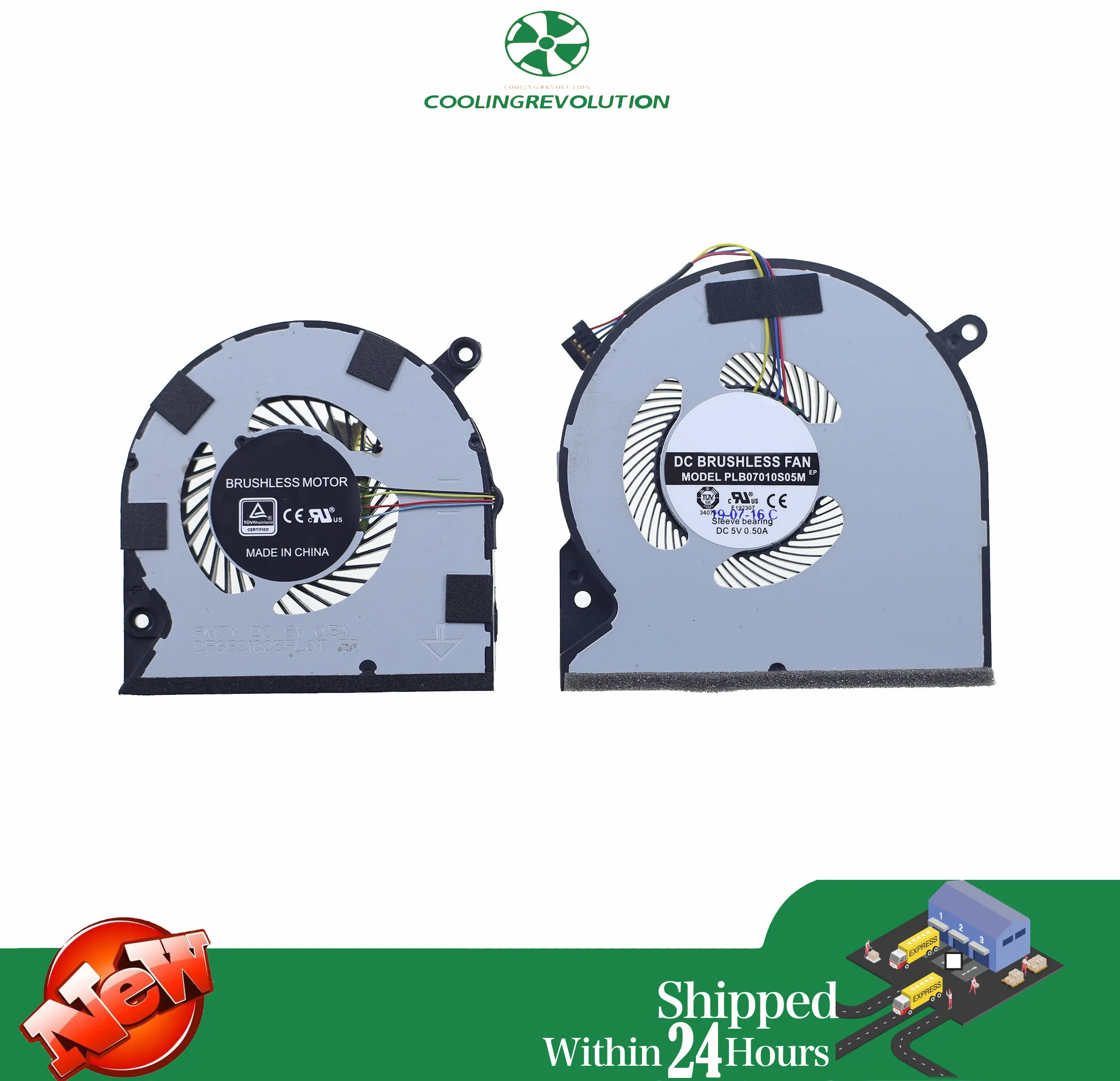 Laptop CPU GPU Cooling Fan for LG Ultra 17U70N PLB07010S05M image 2