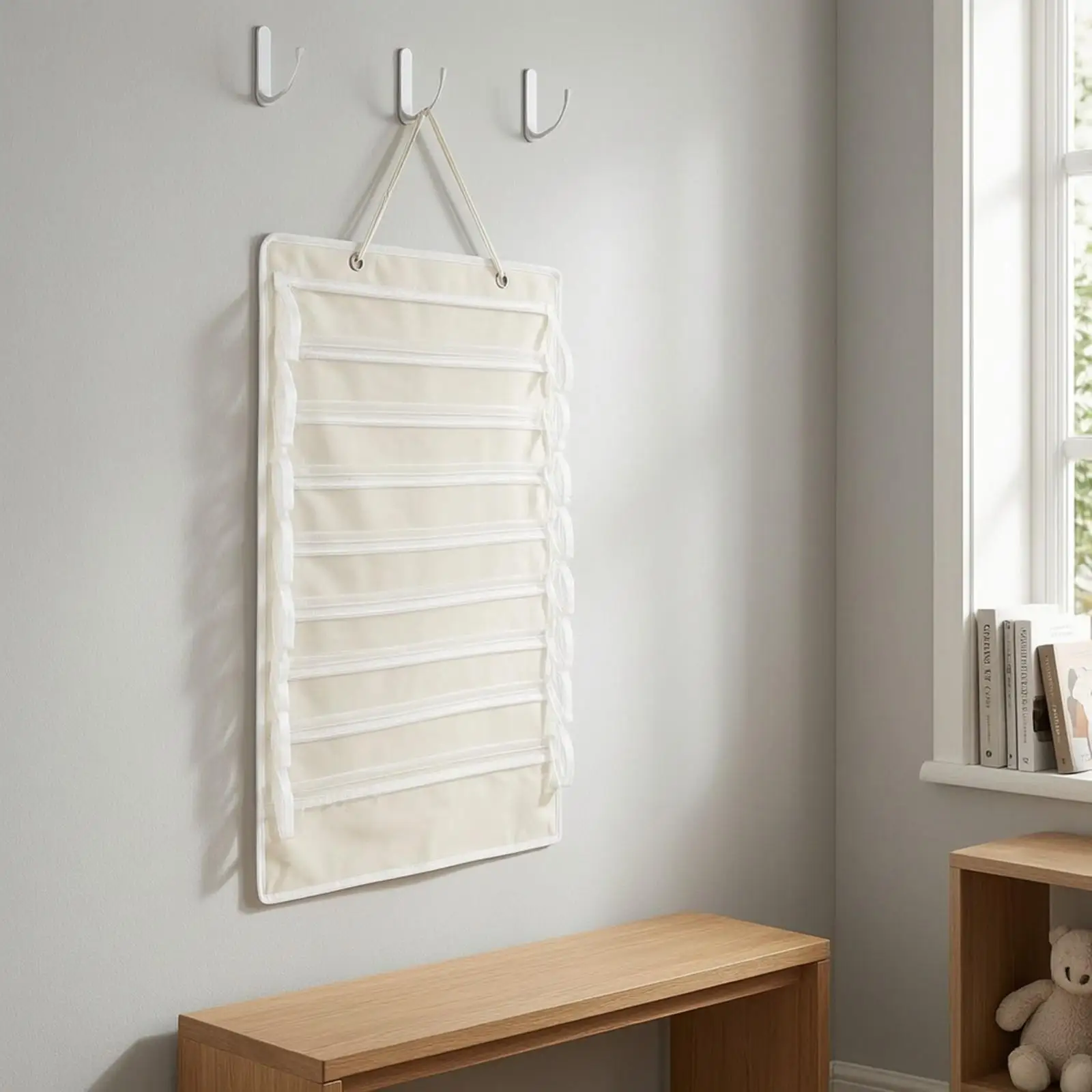 Hanging Belt Organizer with Medal Section Moisture-Resistant Combat Arts Belt and Medal Storage Bag Dust-Proof Space-Saving