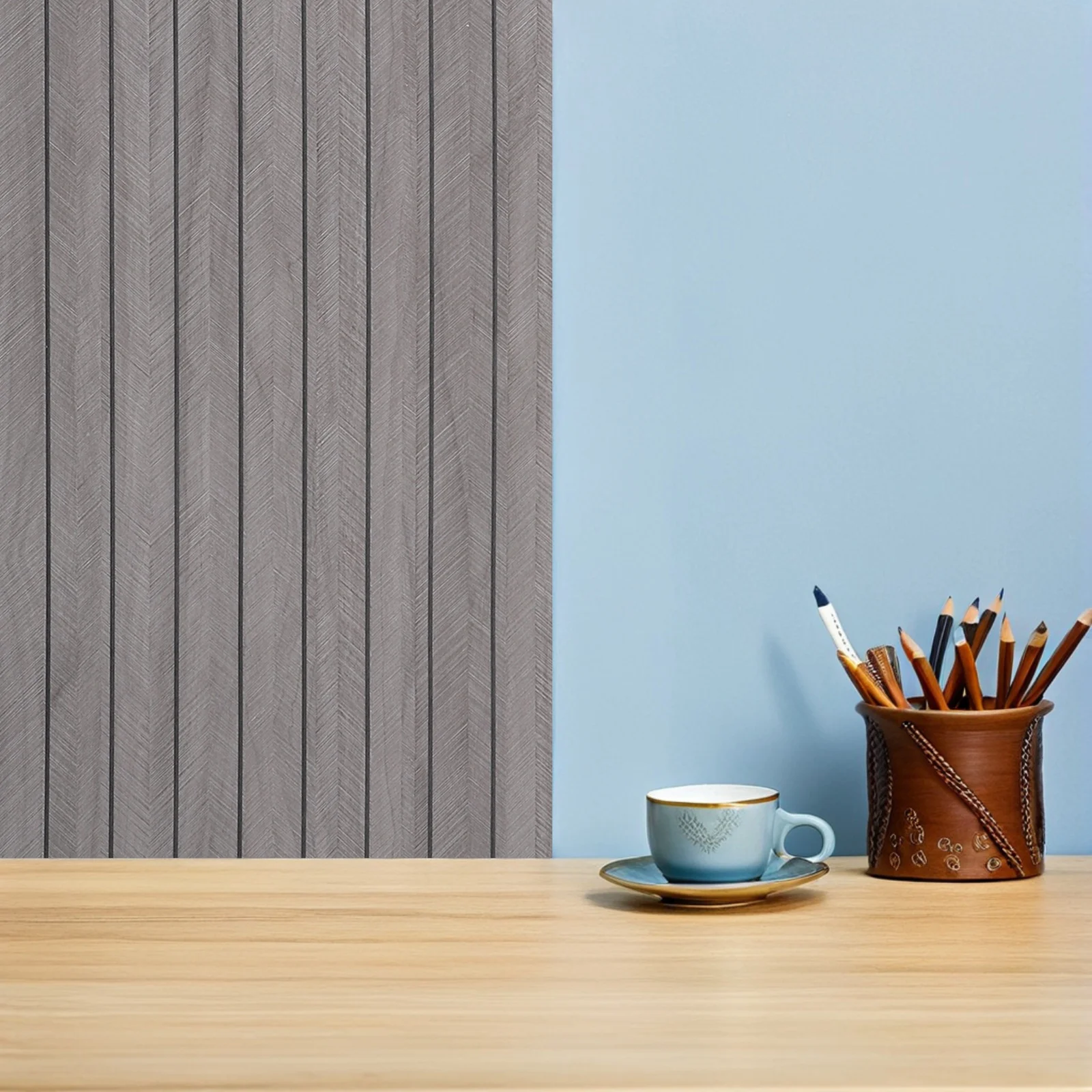

Wood Grain Waterproof Panel 3D Peel Stick Wallpaper For Kitchen Bathroom Wall Ceiling Decorative Background Thicken Self
