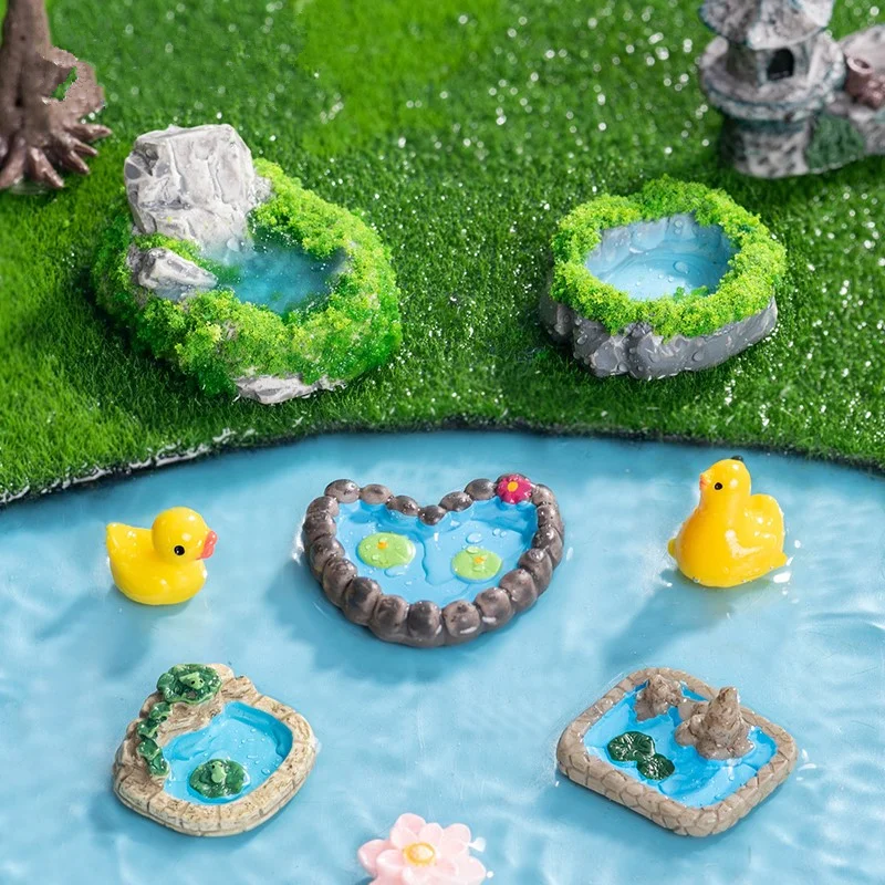 3PCS/set Miniature Landscape Fairy Garden Accessory Mini Lighthouse Water Well Bridge Cottages Miniature Micro Landscape Crafts