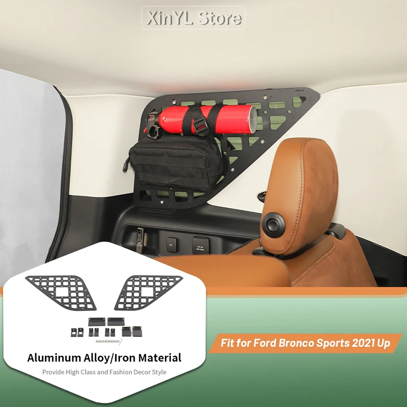 

For Ford Bronco Sport 2021 2022 2023 2024 Up Trunk Left Right Molle Panels Cargo Organizers Debris Racks Interior Accessories