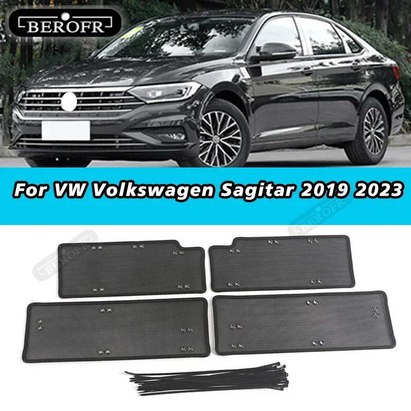 

Front Grille Insect Screening Mesh Insert Net Stainless Steel Cover Trims For VW Volkswagen Sagitar 2019 2023 Car Accessories
