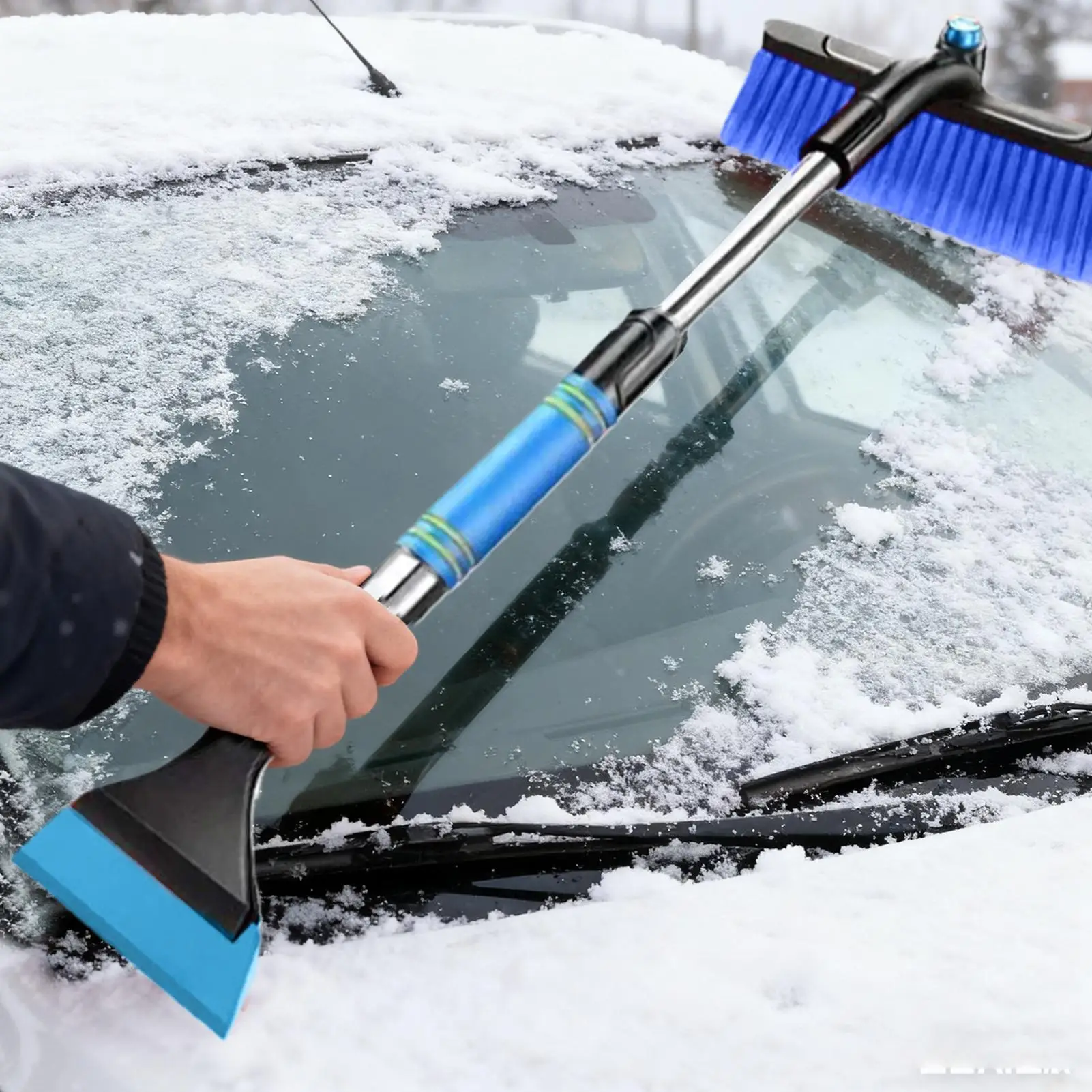 

Car Snow Scraper Ergonomic Telescopic Detachable Automotive Window Cleaning Shovel for Vehicle SUV Window Frost Winter Cleaning