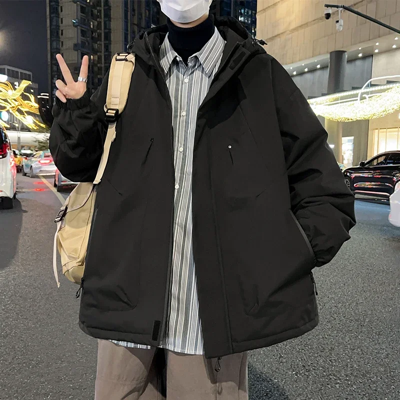 Herbst Winter Casual Baumwolle Jacke für Männer M-8XL Mode Qualität Warme Männliche Mantel Outdoor Winddicht Männer Parkas mit Kapuze Neue