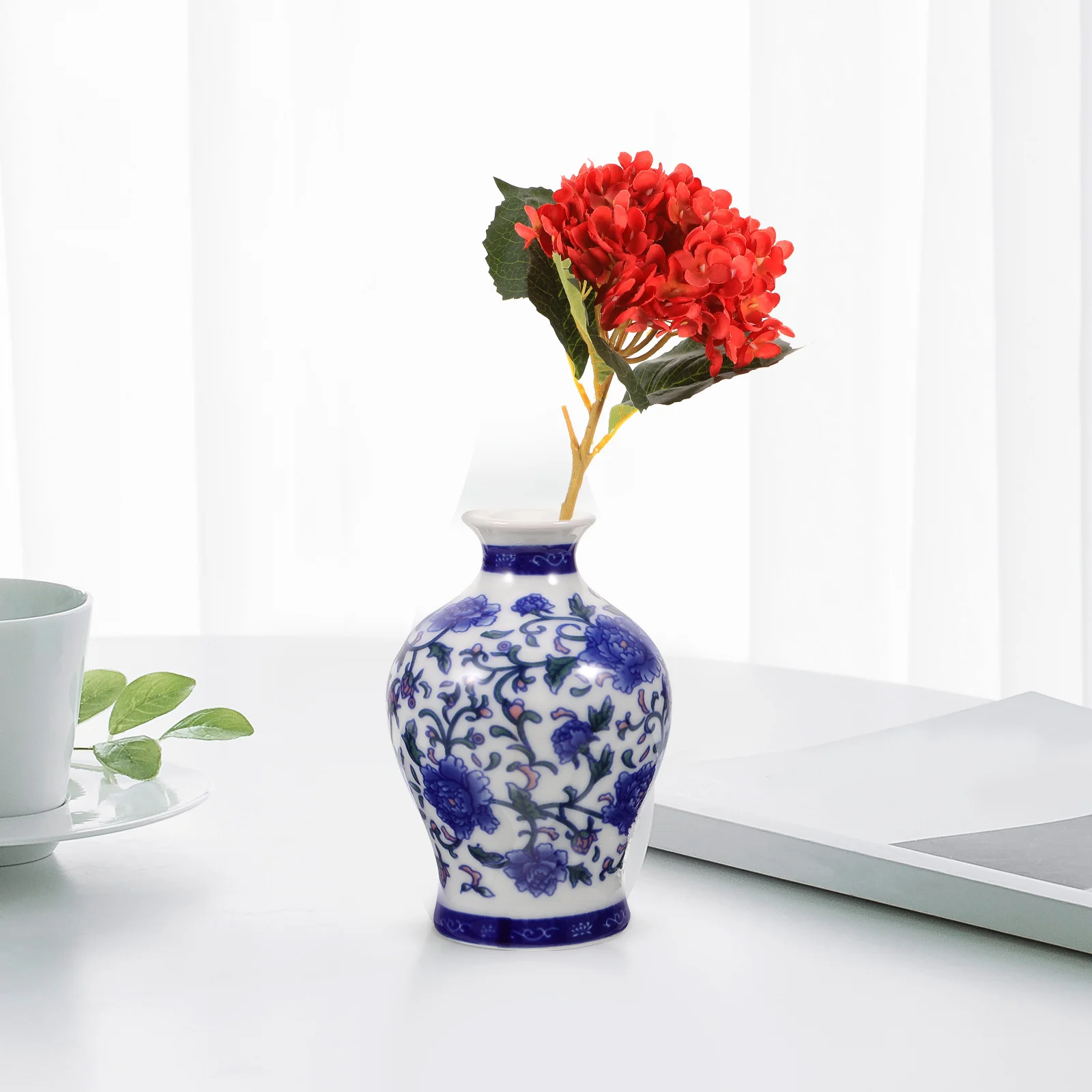 

Mini Ceramic Flower Vase Retro Style for Fresh Dried Flowers Desktop Centerpiece Home Decoration Vase Container
