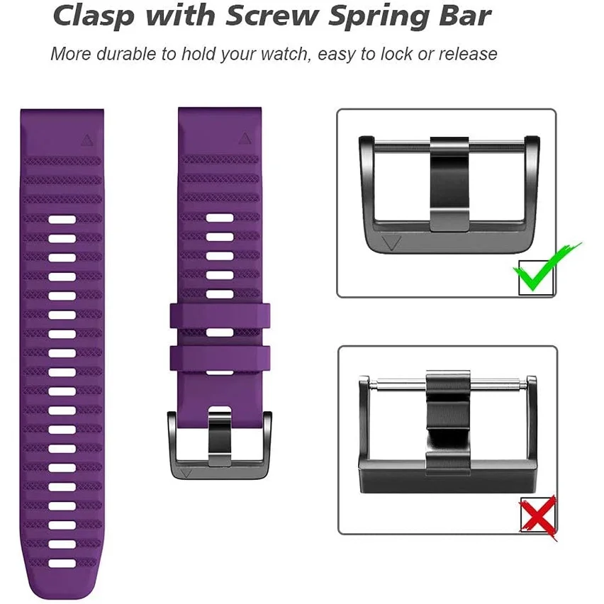 Correia de ajuste rápido para Garmin Fenix 7,Fenix 6,Fenix 5 plus,instinct 2,Forerunner 955 965 745 935 945 3 hr,Fenix 5X,7X,6X Silicone