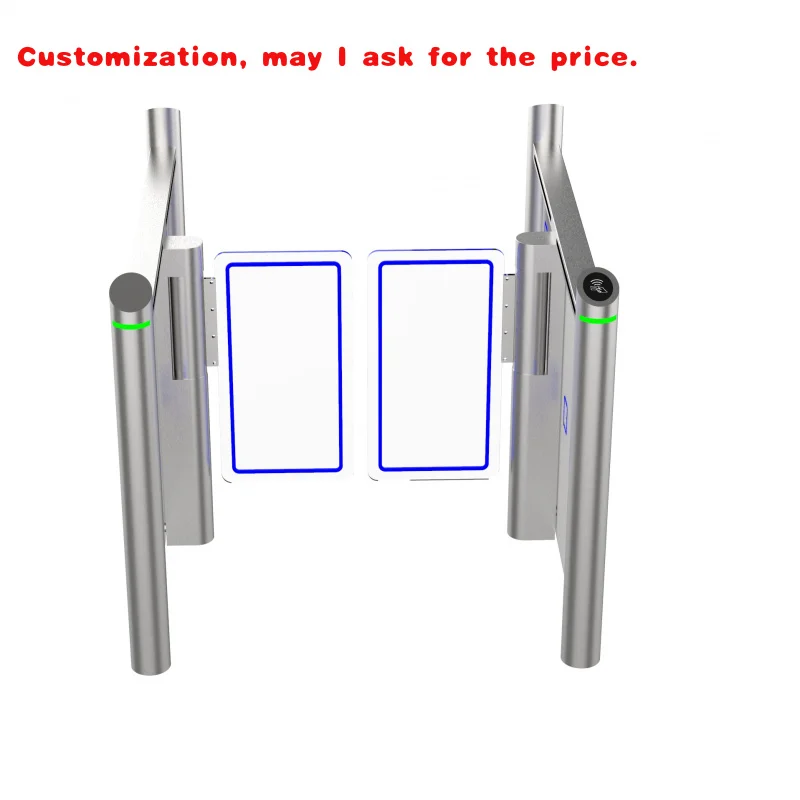 custom.High Security Face Recognition Automatic Fast Speed Swing Barrier Gate Motor Acrylic Sliding Turnstile