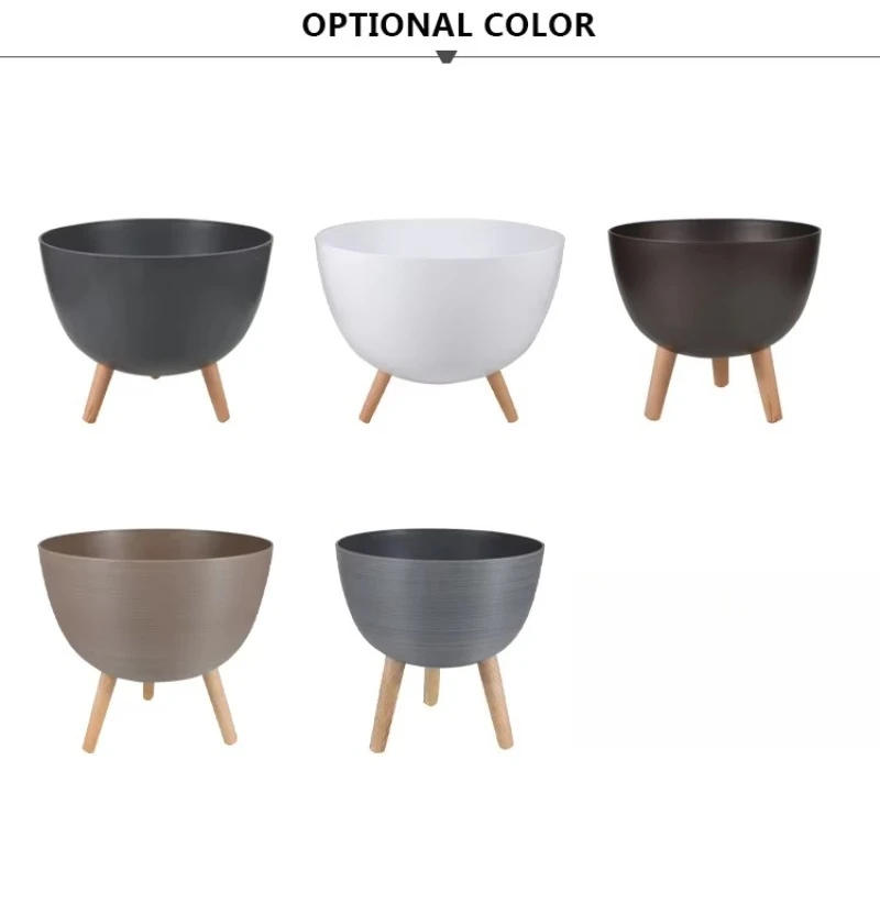 Unique decorative plastic gardening round living room home interior balcony decorative brushed flower pot bracket