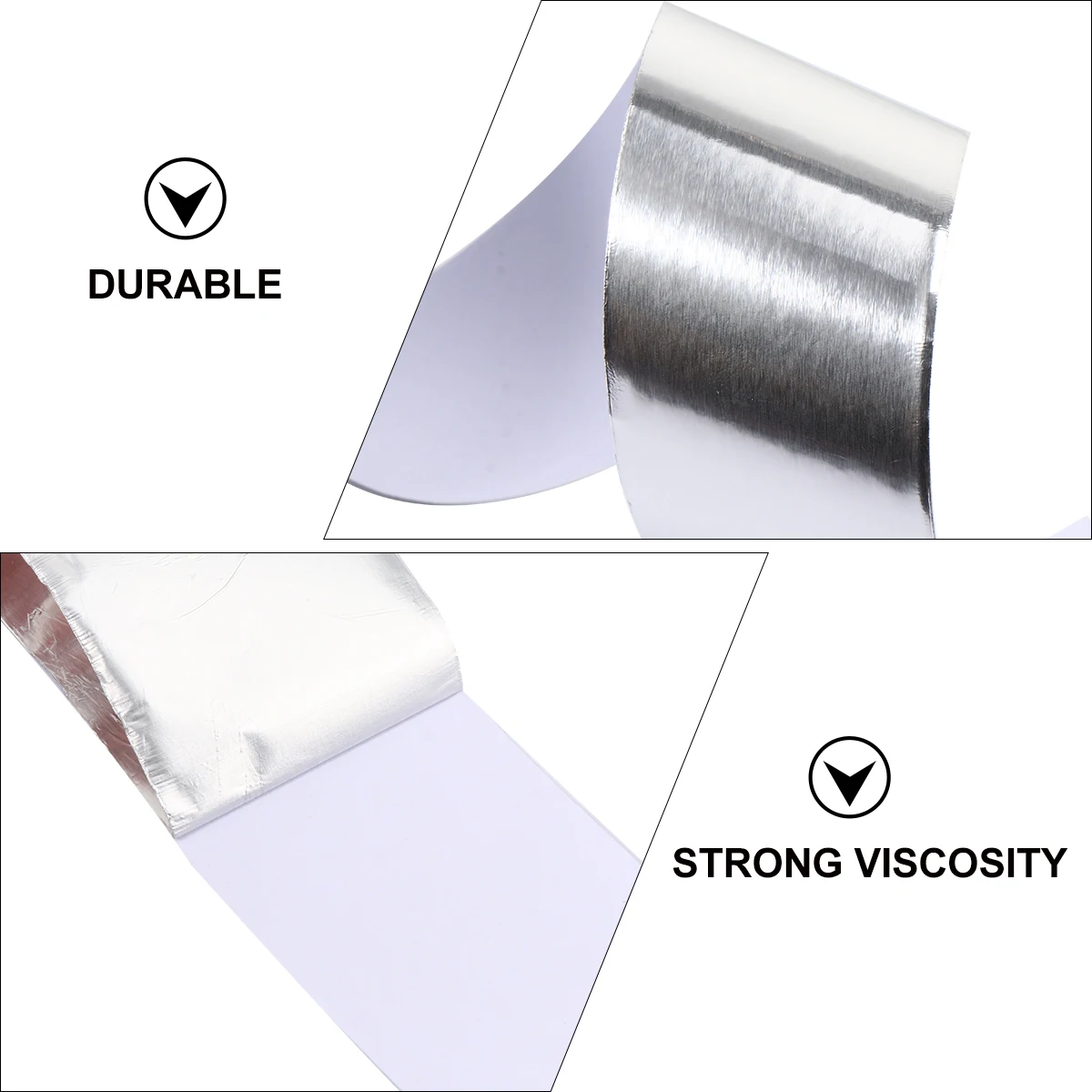 

2pcs High Temperature Resistant Thermal Insulation Tape 4cmx20m Aluminum Foil Sealing Repairing Tool Adhesive