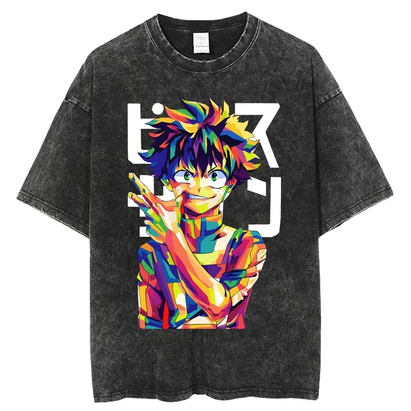 Punk My Hero Academia Japanese Anime Hip Hop T Shirt Fashion Harajuku Tshirt T-Shirts