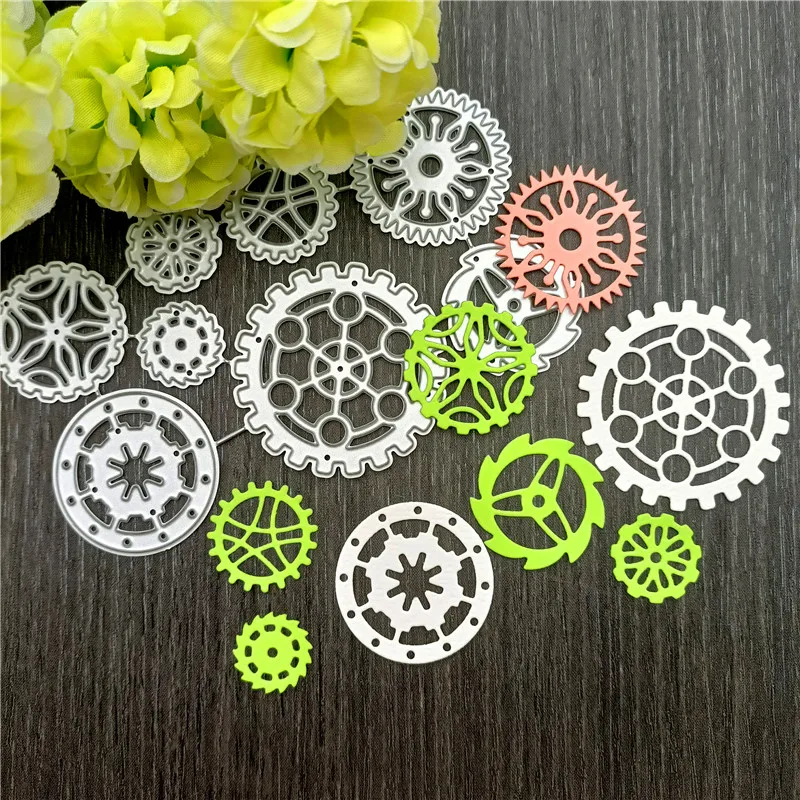 Crazyclown 8pcs  Round Shape Lace Carbon Steel Embossing Metal Cutting Dies Photo Album Decor Knife Mould DIY Scrapbooking