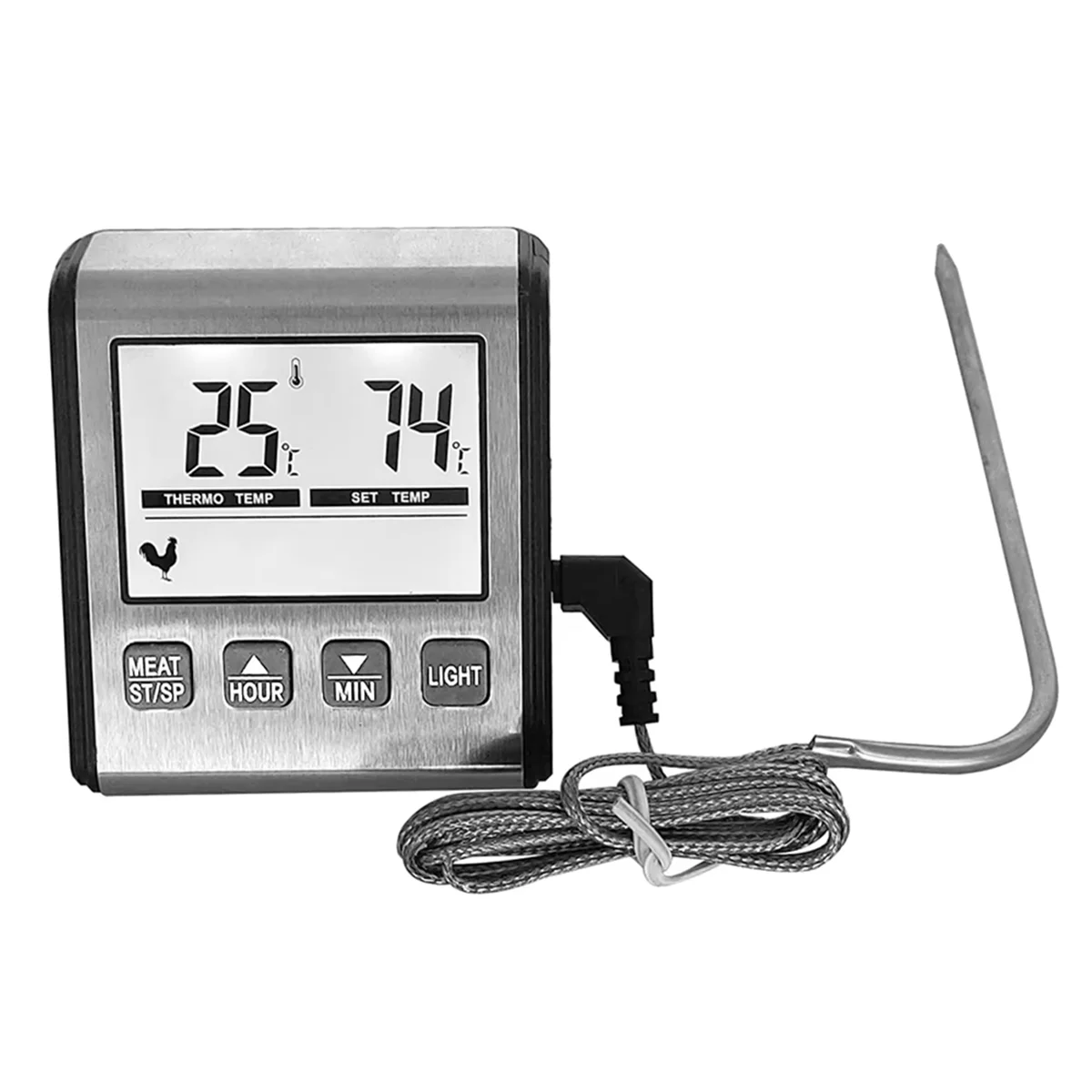 AT16 TP710 Digital Timing Food Thermometer Temperature Meter with Timer-Function Meat Probe Electronic Kitchen Tools for BBQ