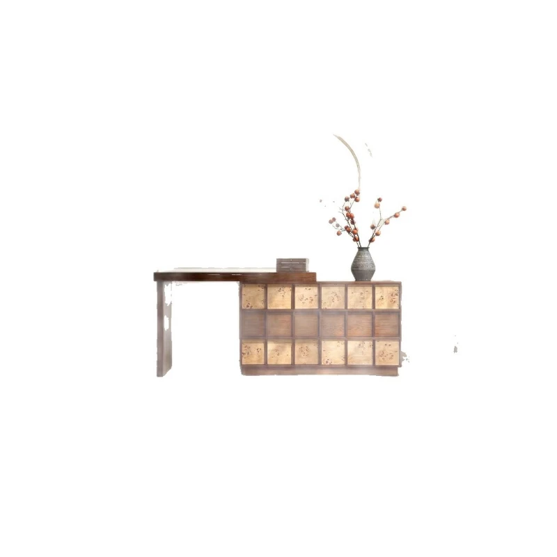 Medieval style chest flip dresser retro tree tumor pattern bedroom household integrated mirror makeup small apartment