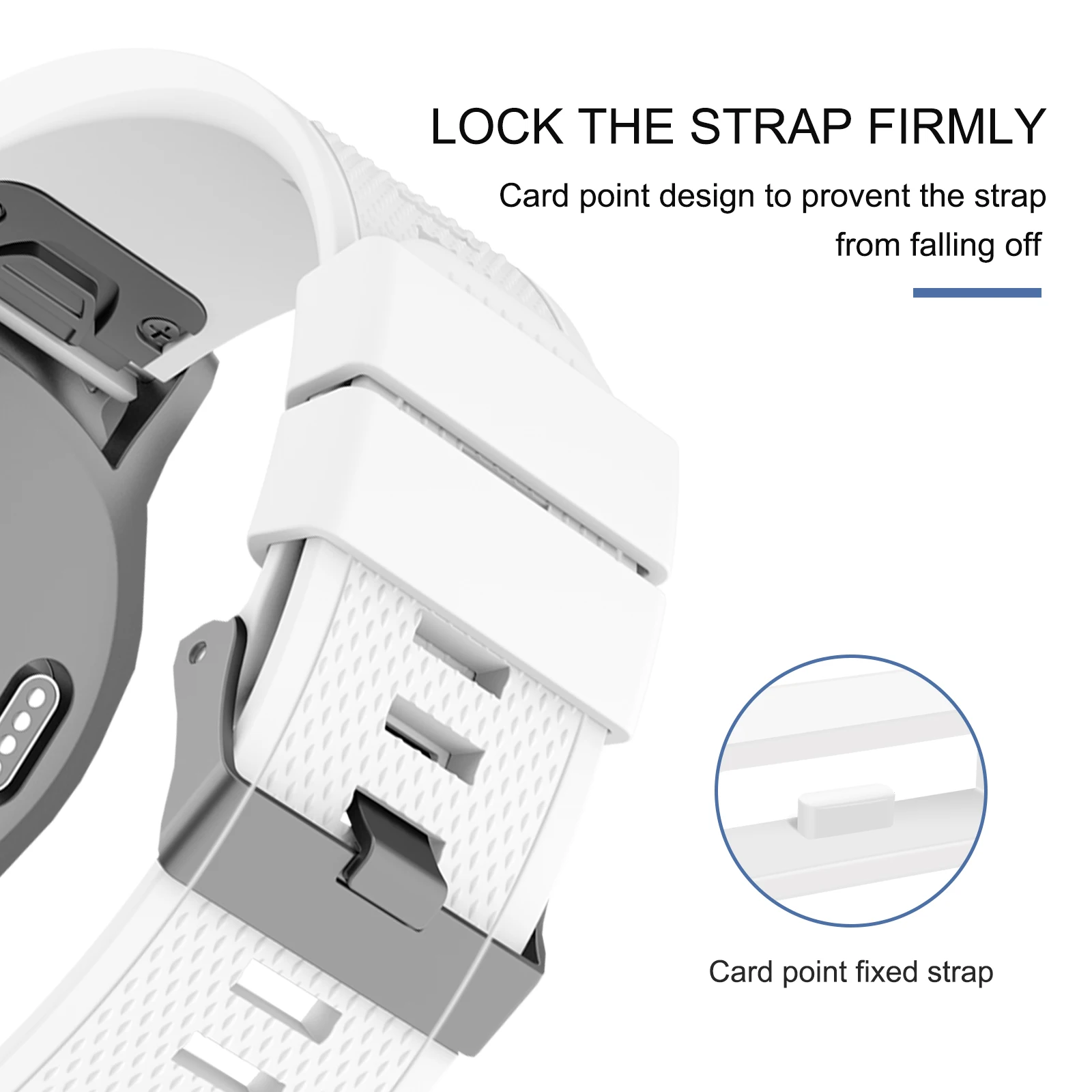 10 Packs Black White Watchband Ring 20mm 22mm Watch Strap Band Keeper Loop Security Holder Retainer Ring Accessories