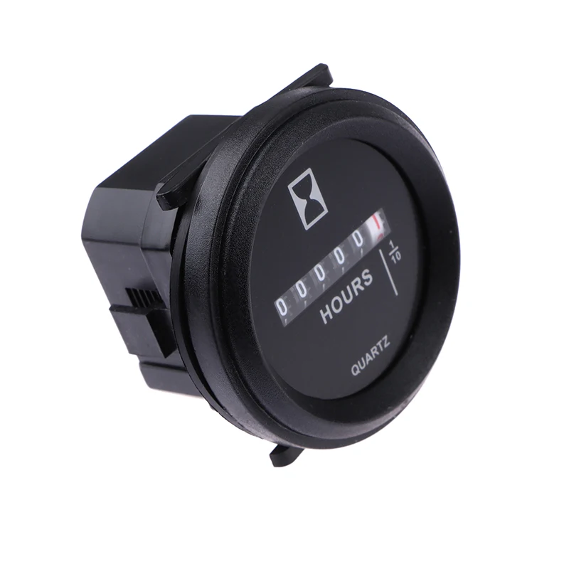 Mini Hour Meter For Engine Round Waterproof Gauge Car Trucks Mechanical Hour Meter Counter Timer Bulldozer Forklift Timing Table